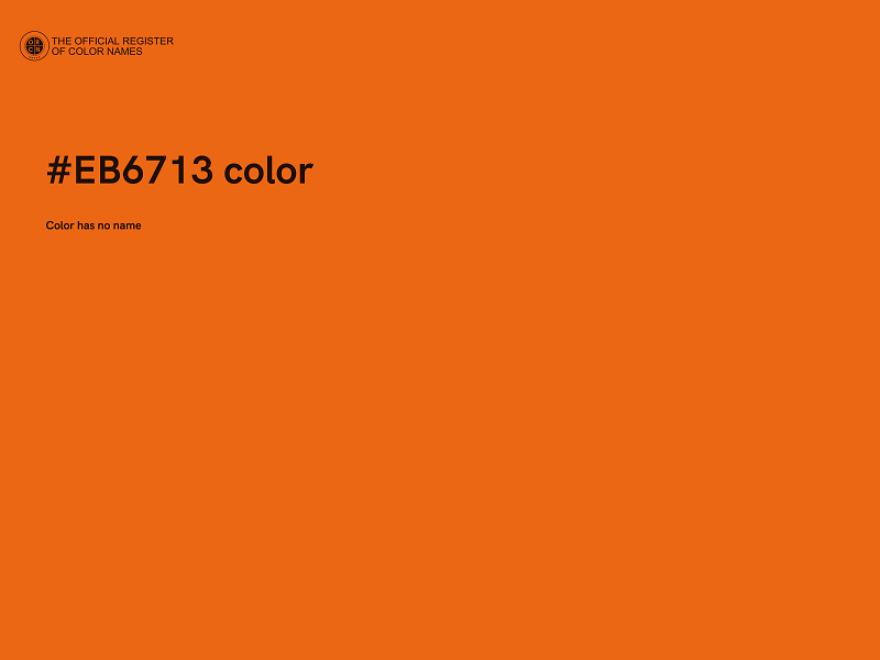 #EB6713 color image