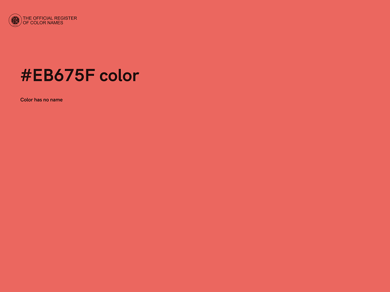 #EB675F color image