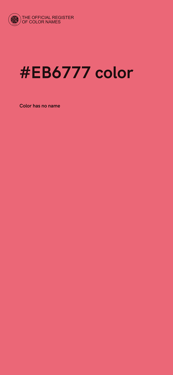 #EB6777 color image