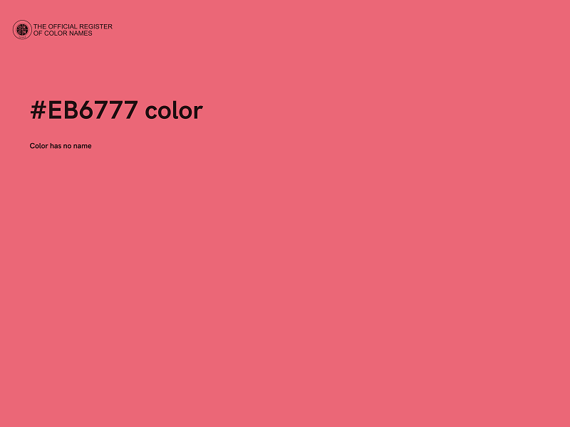 #EB6777 color image