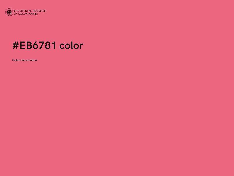 #EB6781 color image