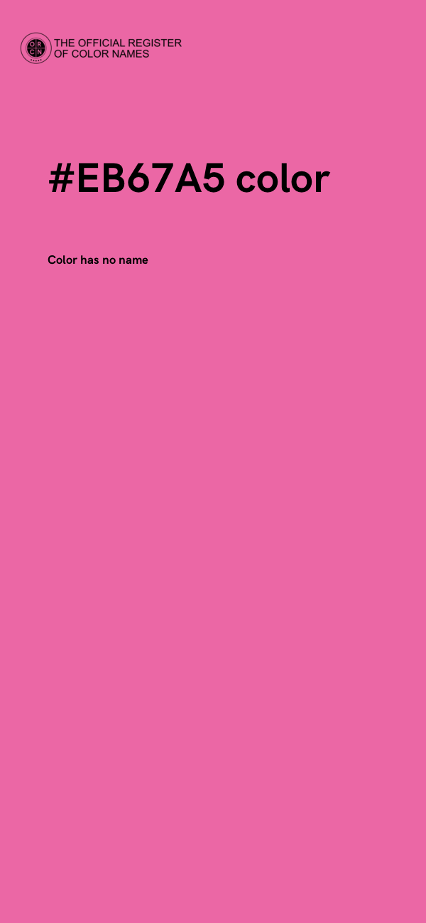 #EB67A5 color image