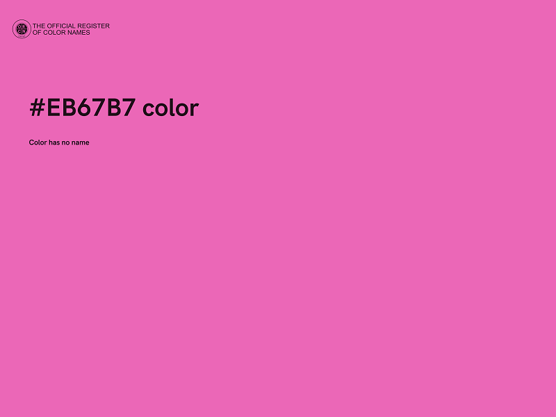#EB67B7 color image