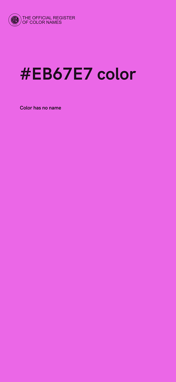 #EB67E7 color image