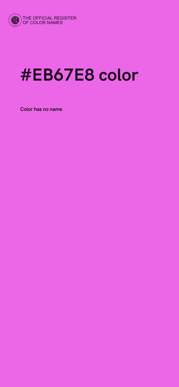 #EB67E8 color image