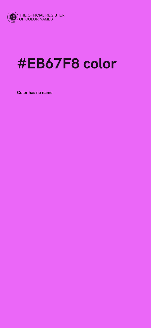 #EB67F8 color image