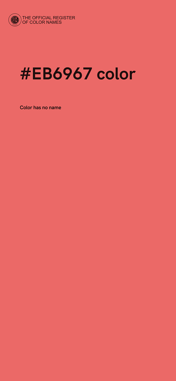 #EB6967 color image