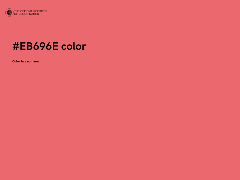#EB696E color image