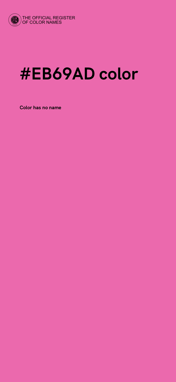 #EB69AD color image