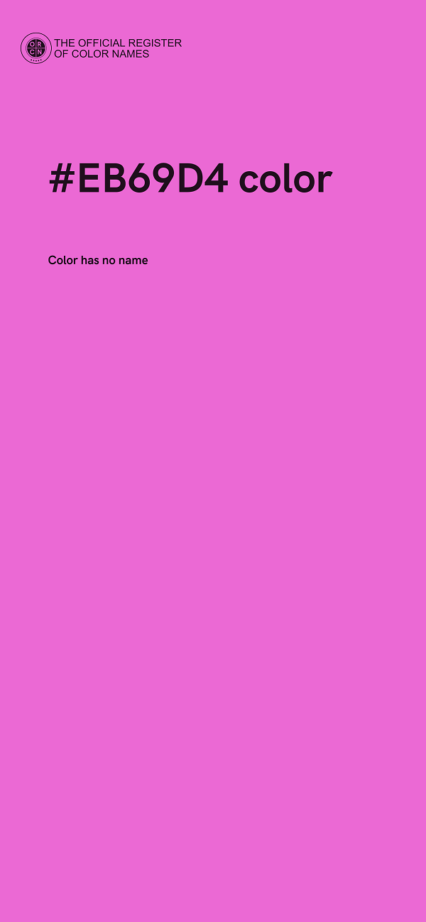 #EB69D4 color image