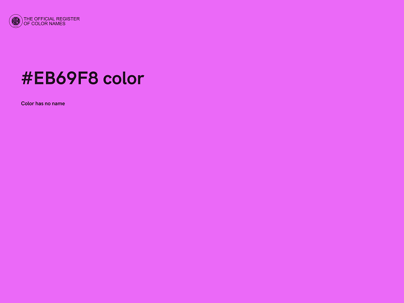 #EB69F8 color image