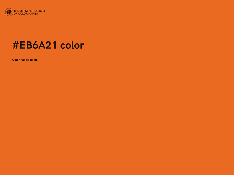 #EB6A21 color image