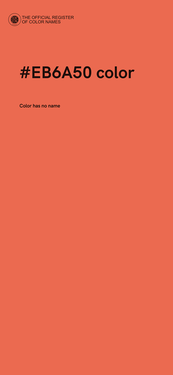 #EB6A50 color image