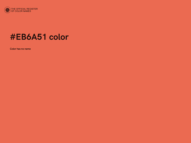 #EB6A51 color image