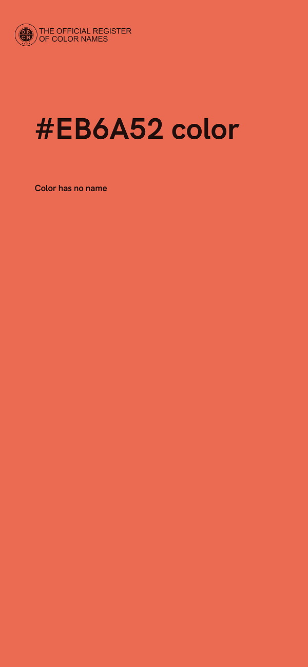 #EB6A52 color image