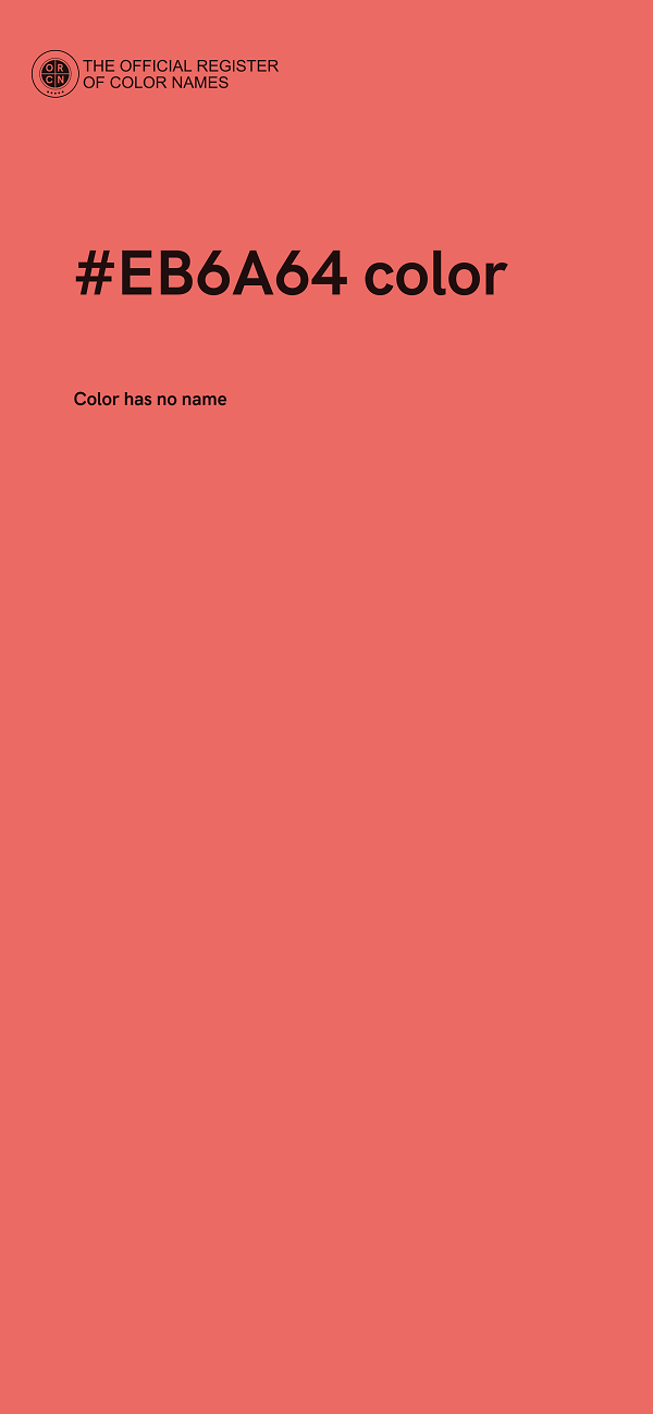 #EB6A64 color image