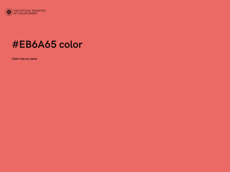 #EB6A65 color image