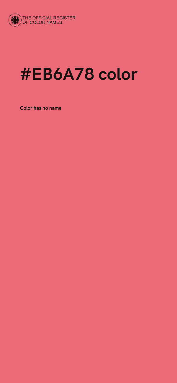 #EB6A78 color image