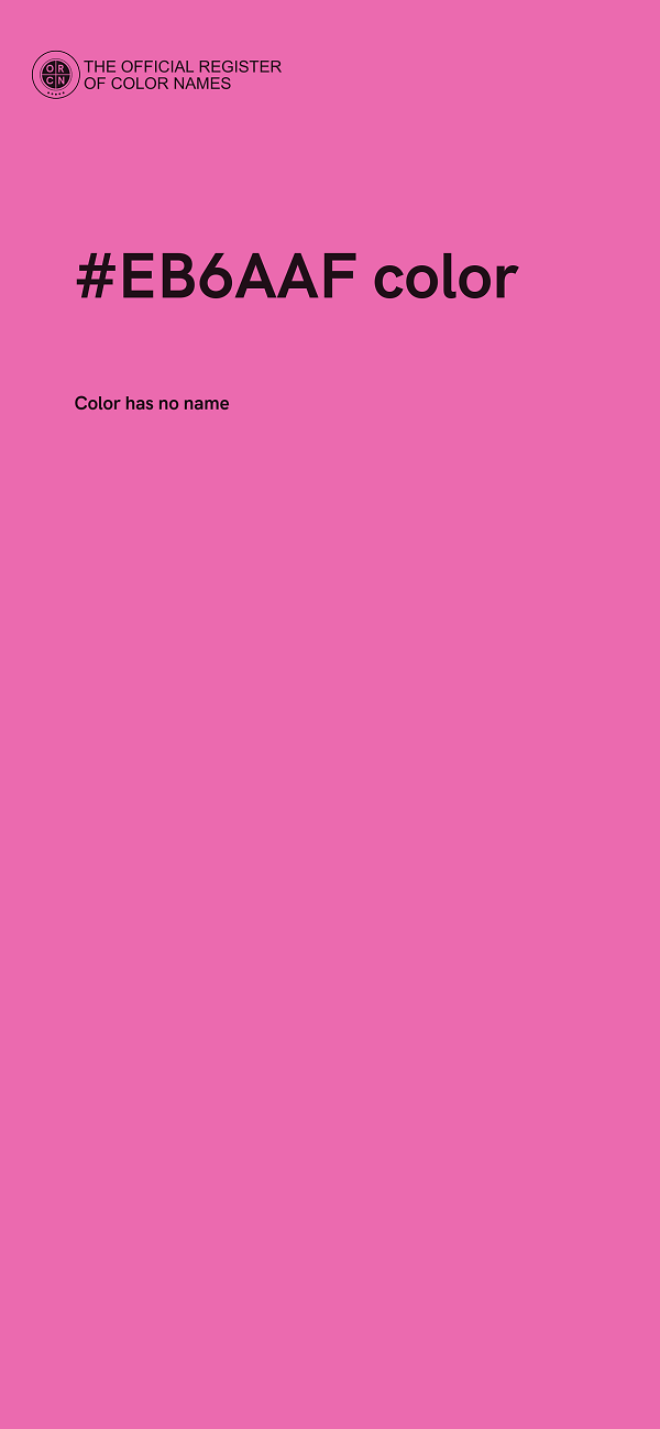 #EB6AAF color image