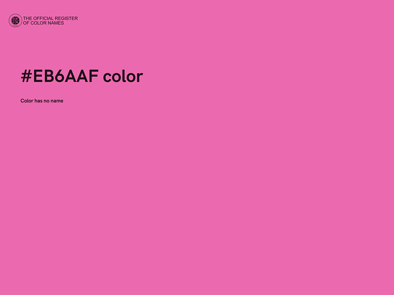 #EB6AAF color image