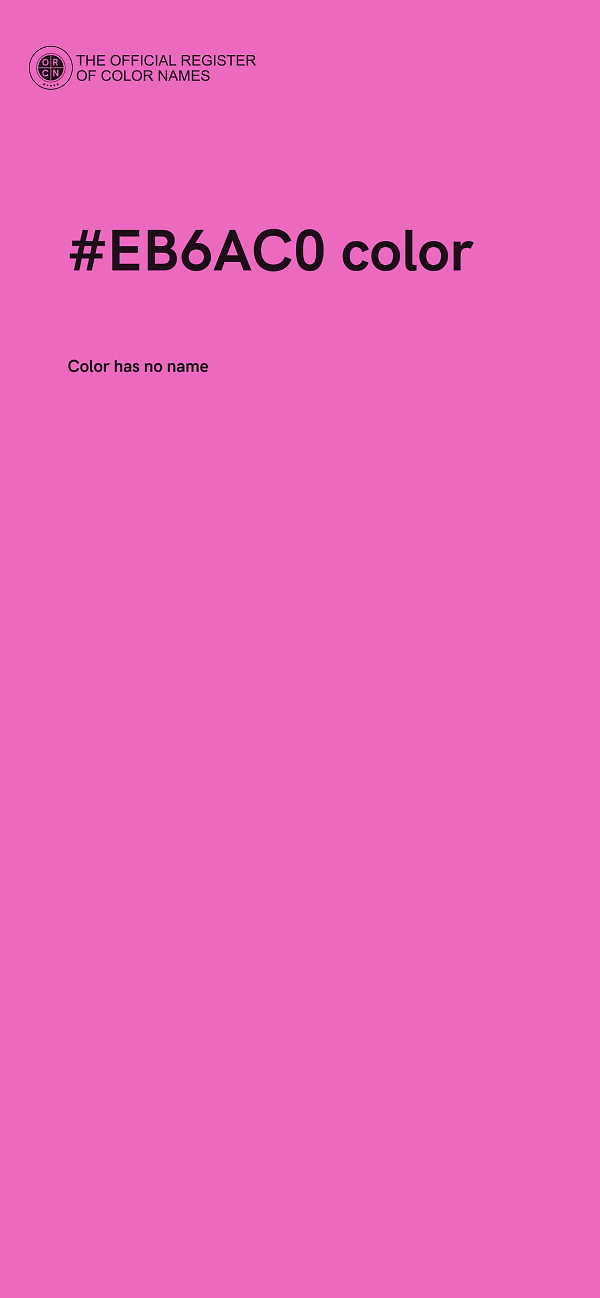 #EB6AC0 color image