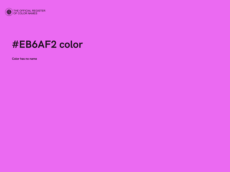 #EB6AF2 color image