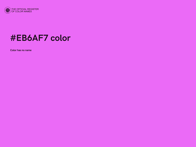 #EB6AF7 color image