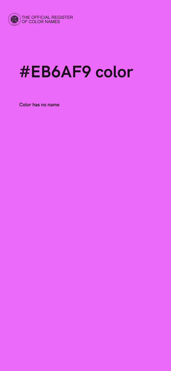 #EB6AF9 color image