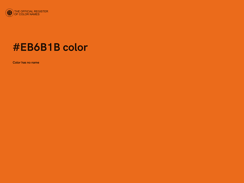 #EB6B1B color image