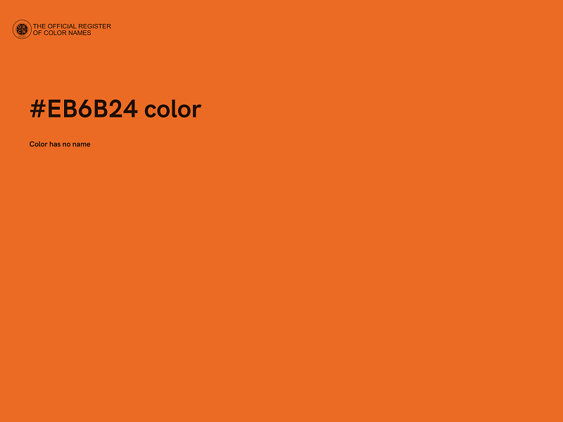 #EB6B24 color image