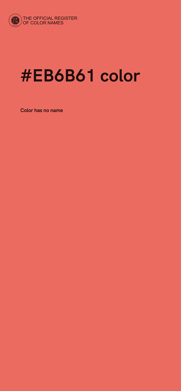 #EB6B61 color image