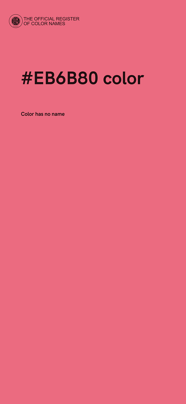 #EB6B80 color image