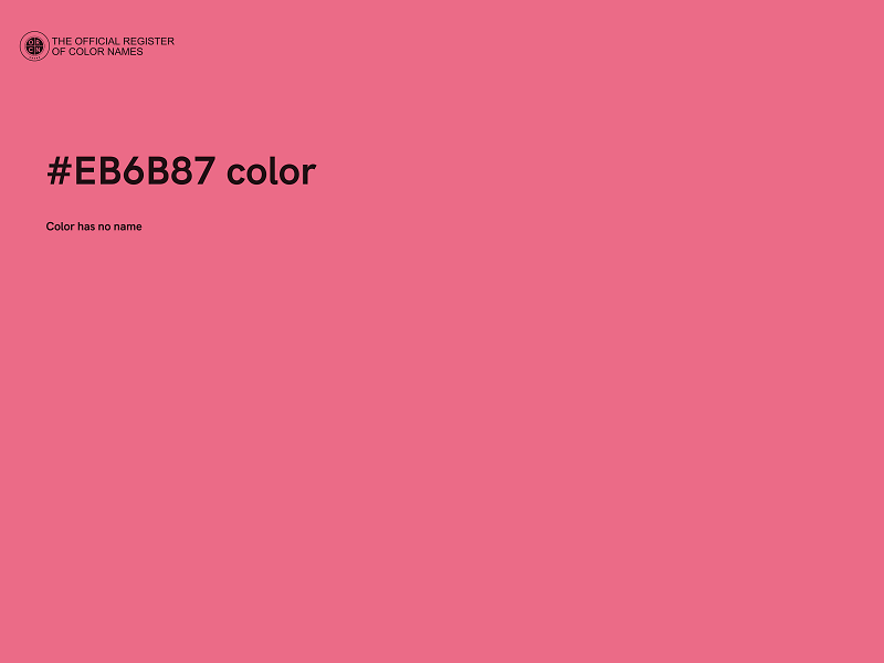 #EB6B87 color image