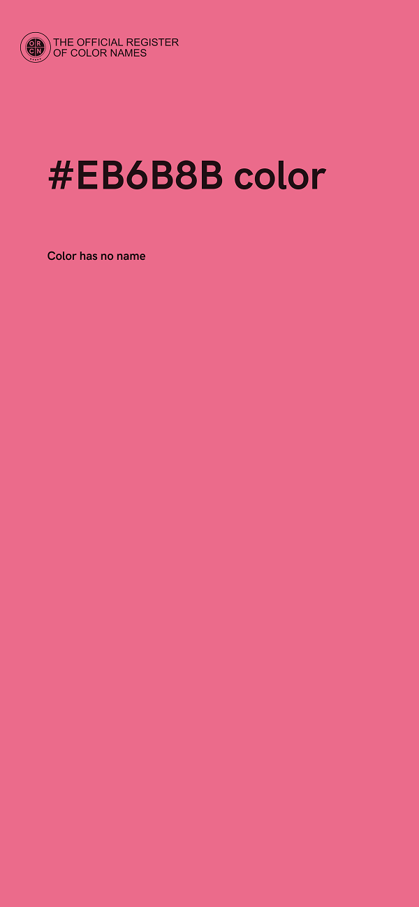 #EB6B8B color image