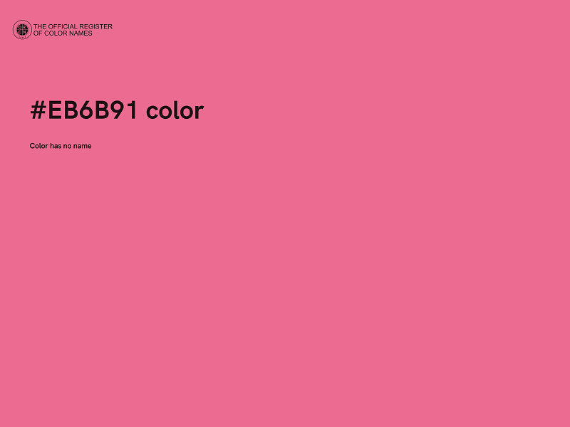#EB6B91 color image