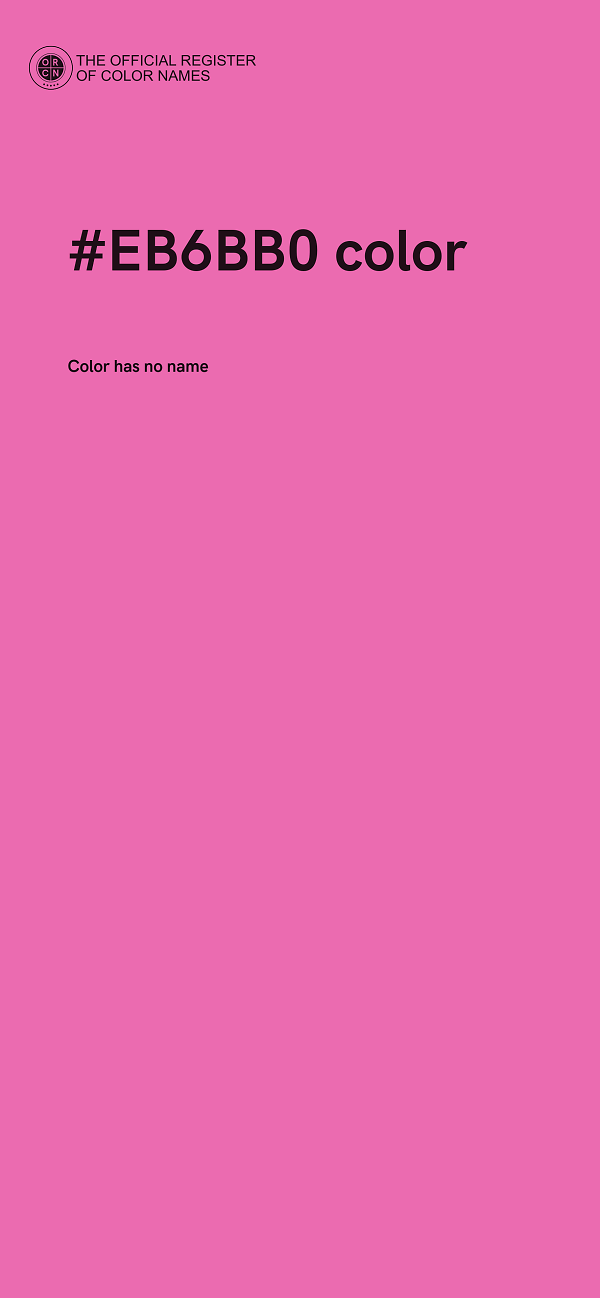 #EB6BB0 color image