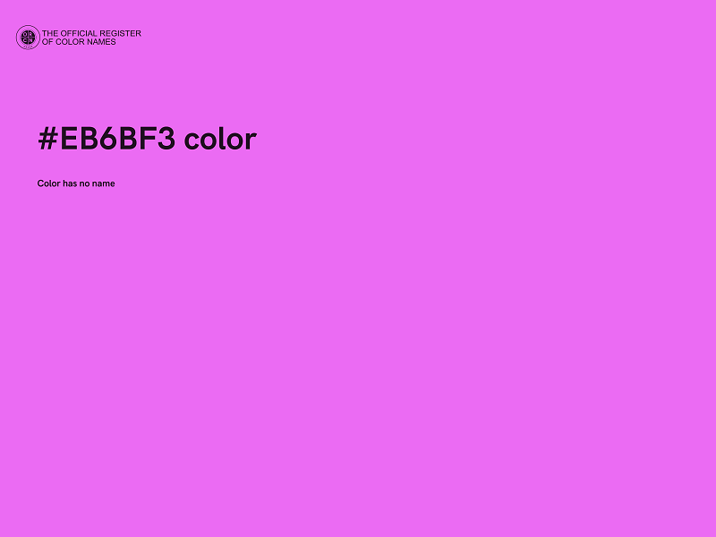 #EB6BF3 color image