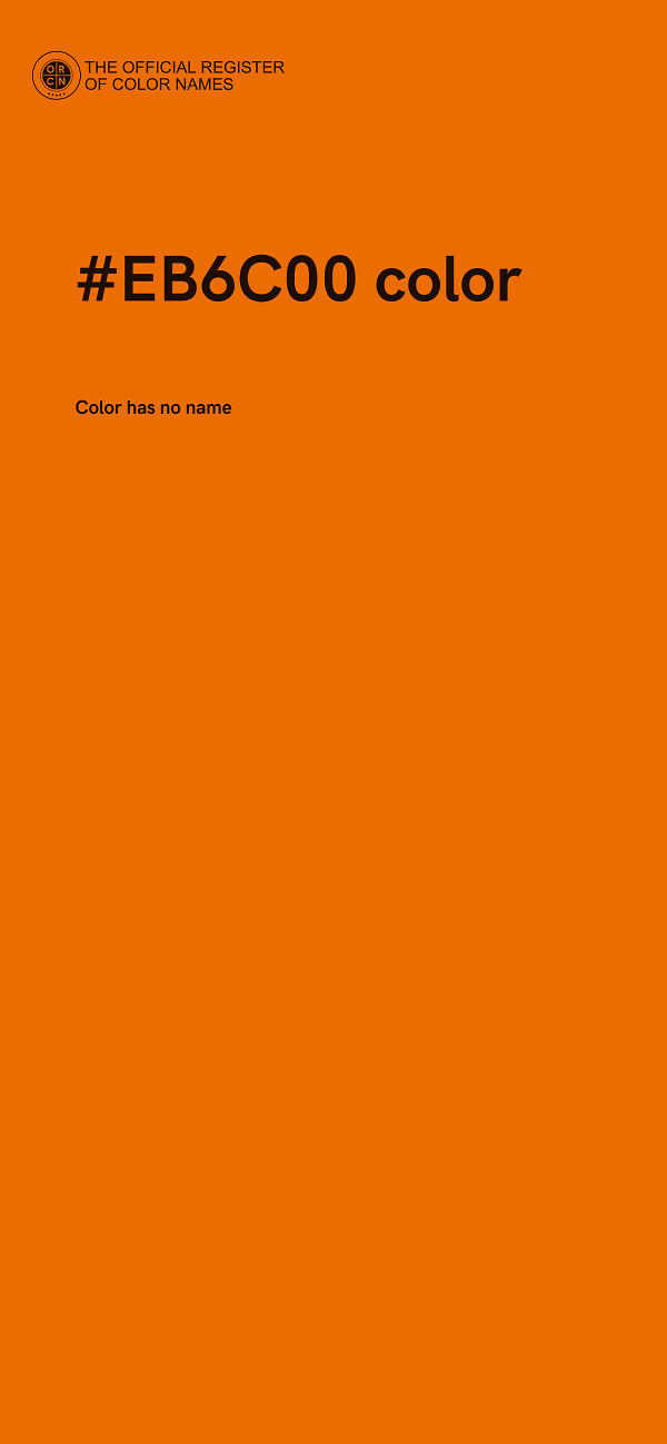#EB6C00 color image