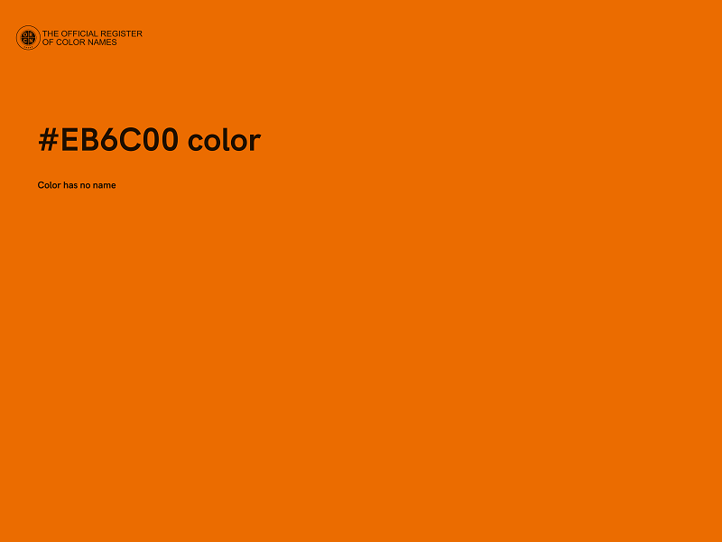 #EB6C00 color image
