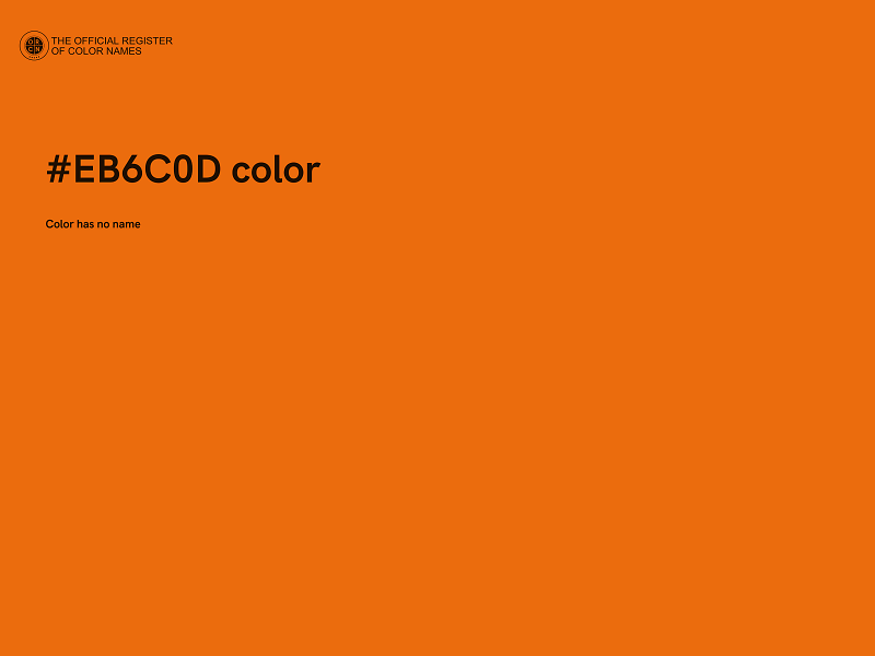 #EB6C0D color image