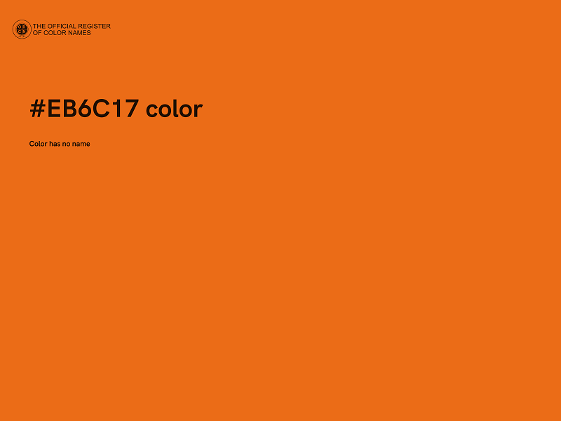 #EB6C17 color image