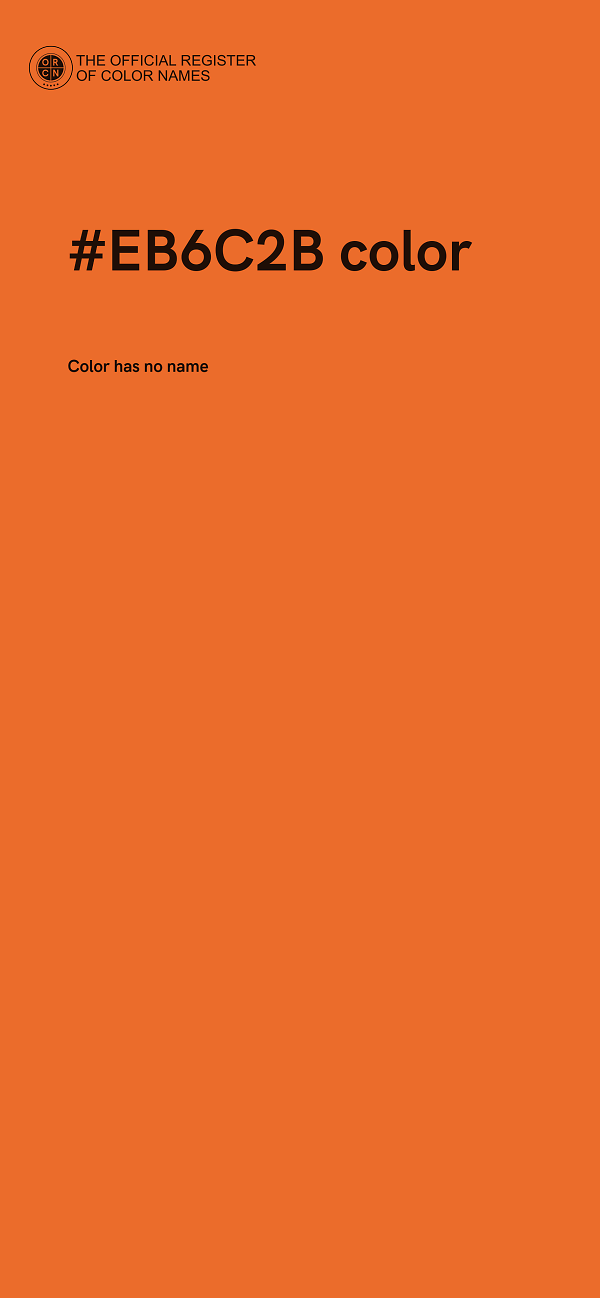 #EB6C2B color image