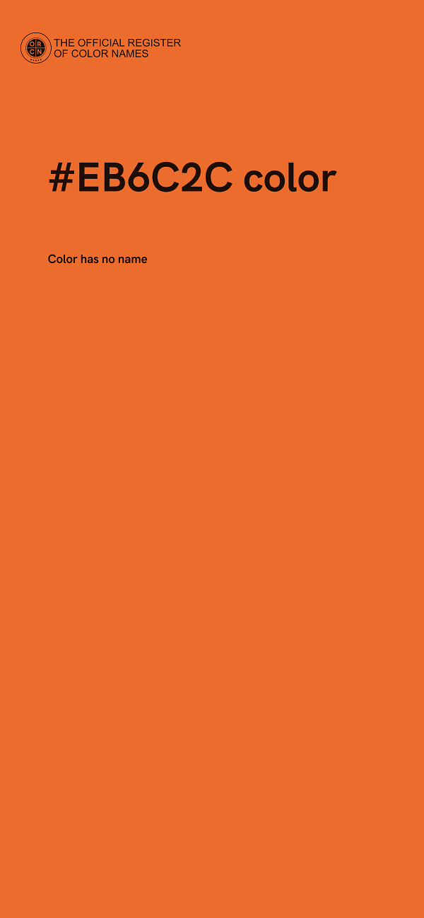 #EB6C2C color image