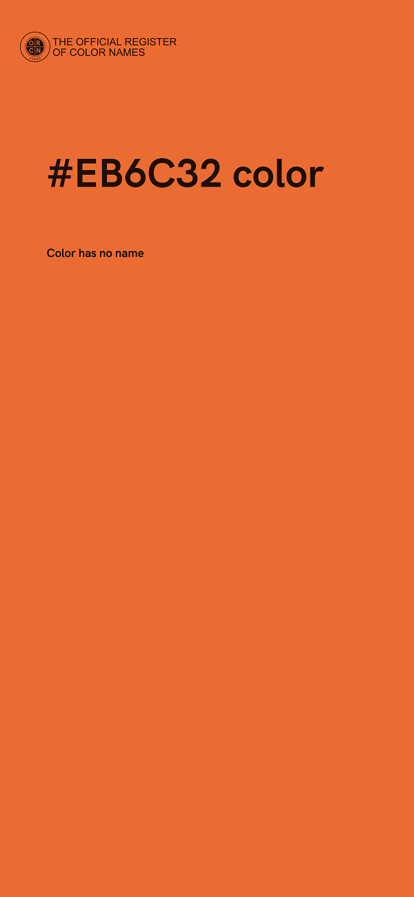 #EB6C32 color image