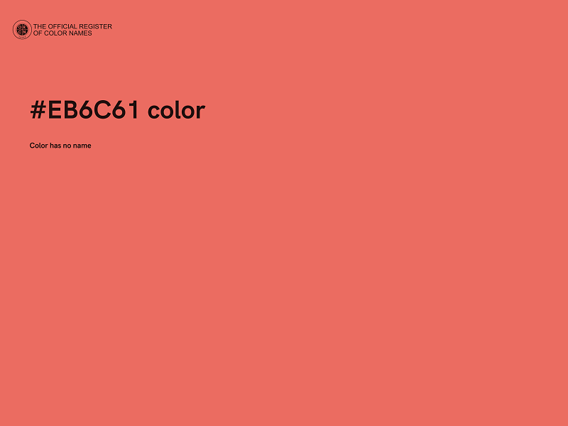 #EB6C61 color image