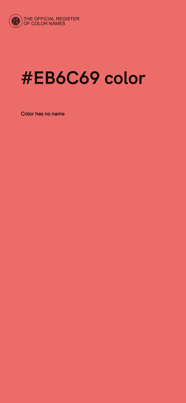 #EB6C69 color image