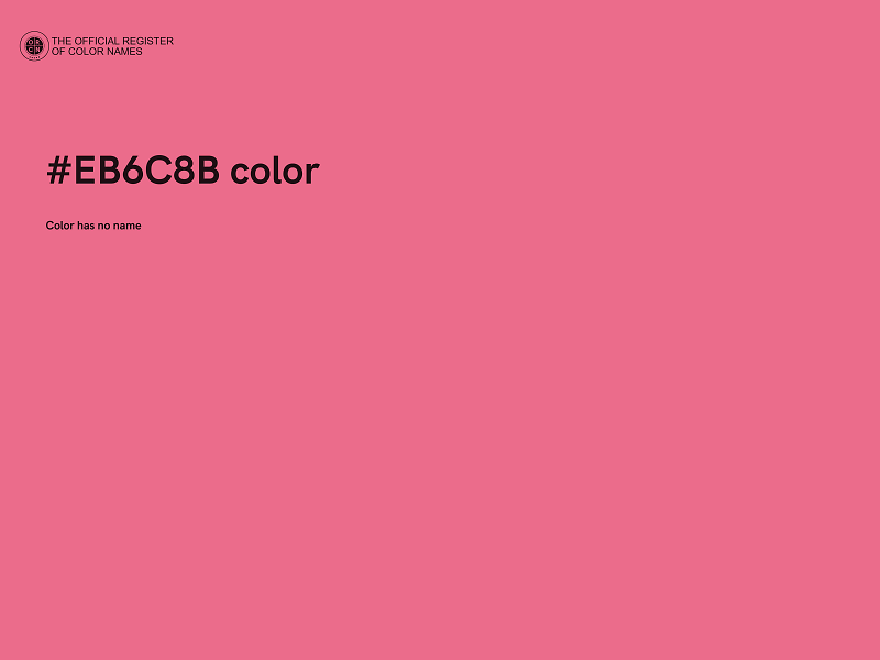 #EB6C8B color image