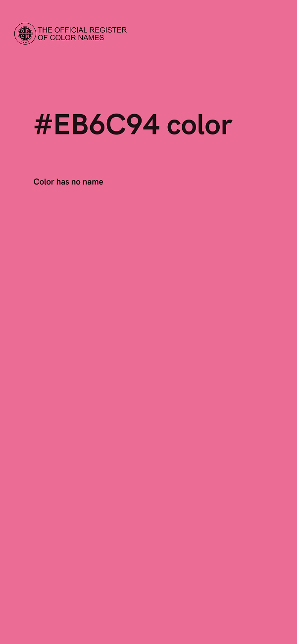 #EB6C94 color image