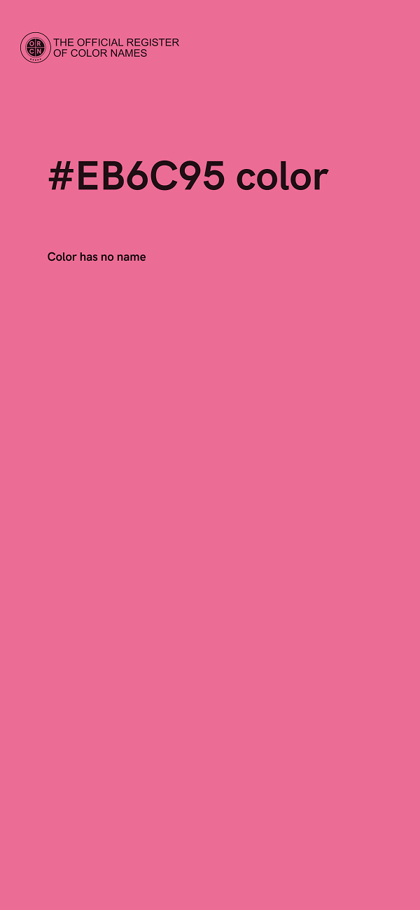 #EB6C95 color image