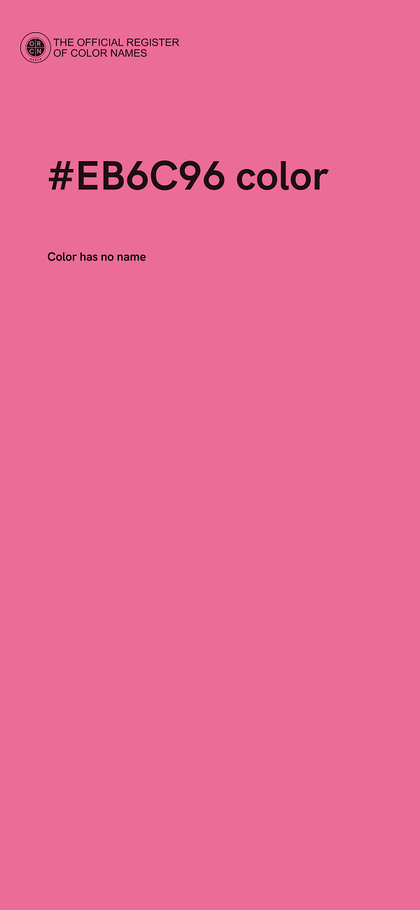 #EB6C96 color image